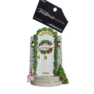 The Christmas Shoppe Personalized Ornament NEW! Holiday Front Door